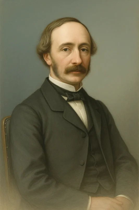 Portret Alexandre-Edmonda Becquerela, odkrywcy zjawiska fotowoltaicznego